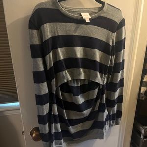 Boob maternity cotton nursing sweater sz Medium